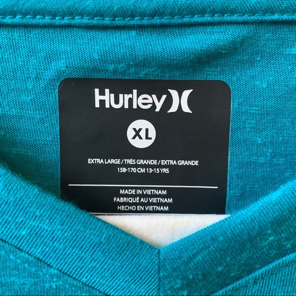 NWOT Kids Teal Hurley Athletic Shirt - Picture 4 of 4